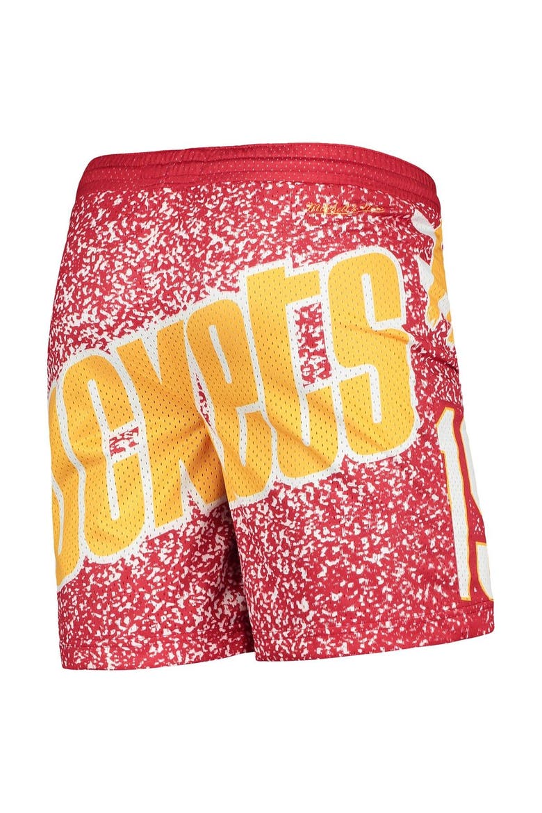 Youth Mitchell & Ness Red Houston Rockets Hardwood Classics Jumbotron Shorts, Alternate, color, Red