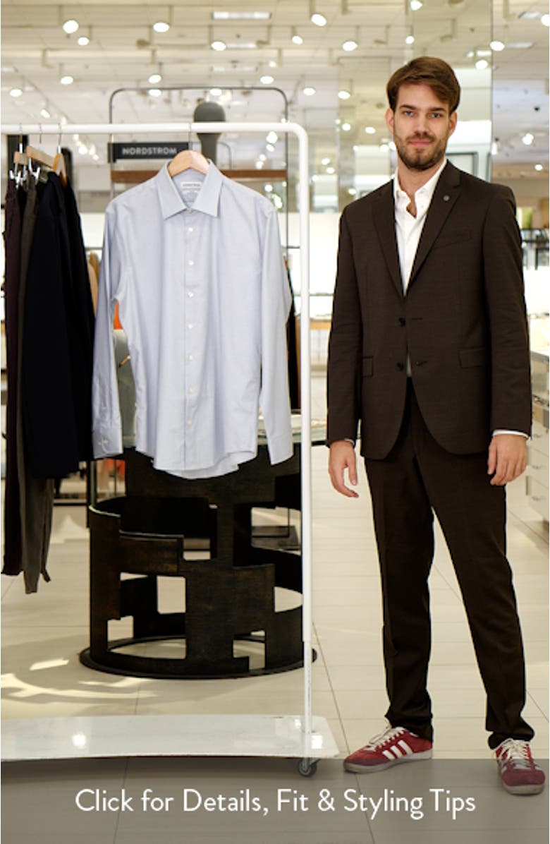 Trim Fit Check Premium Non Iron Cotton Button-Up Shirt, sales video thumbnail