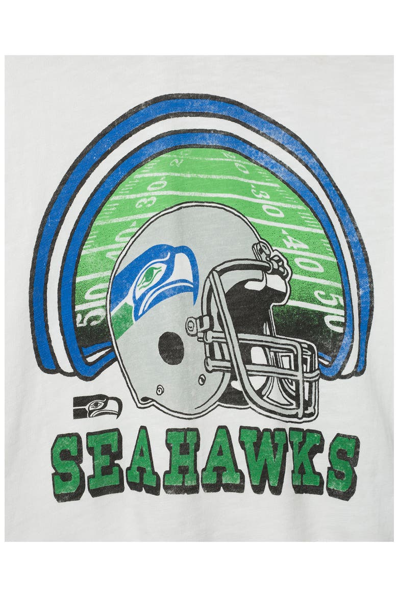 Seattle Seahawks Game Time Graphic Cropped T-Shirt, Alternate, color, VINTAGE WHITE