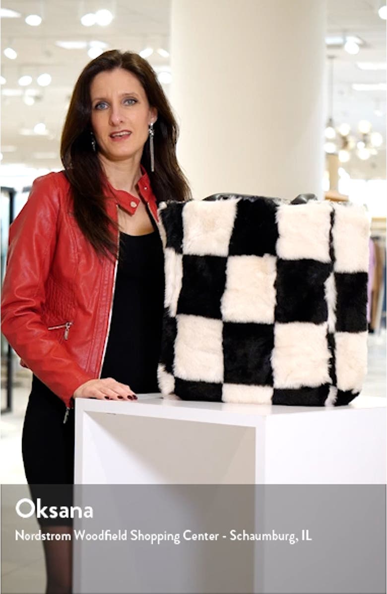 Tabby Large Check Tote Bag, sales video thumbnail