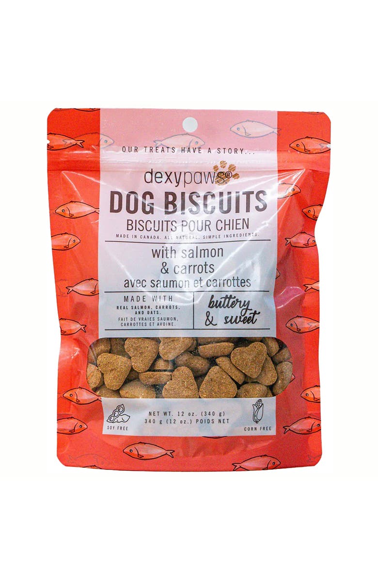 Dexypaws Salmon & Carrot Dog Biscuits 12Oz All Natural Pet Treats, Main, color, Brown