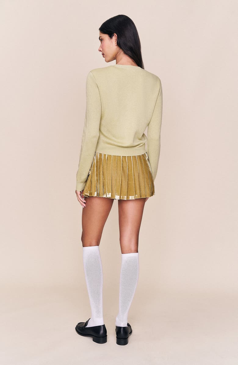 Guizio June Relaxed Wool Cardigan, Alternate, color, Vintage Lime