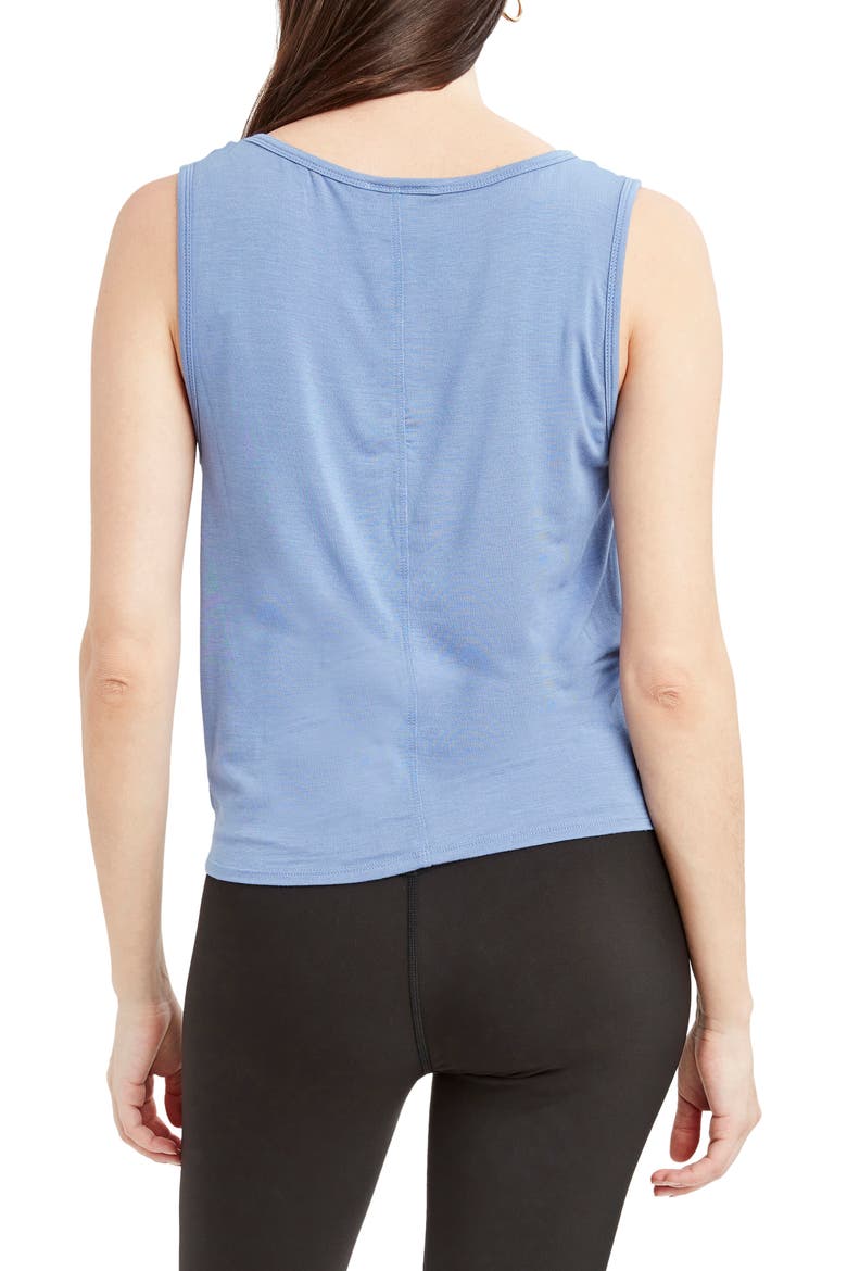 Amber Twist Front Tank Top, Alternate, color, SURFSIDE