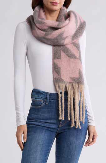 Houndstooth Print Scarf