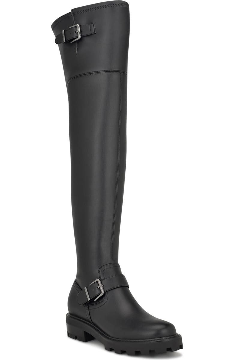 Nine West Nans Over the Knee Boot, Main, color, Nero/ Black/ Black
