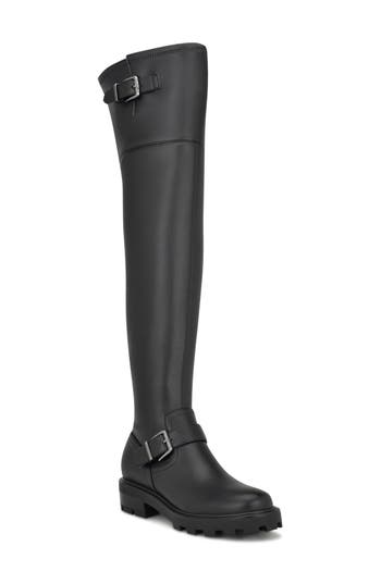 Nine West Nans Over The Knee Boot In Black