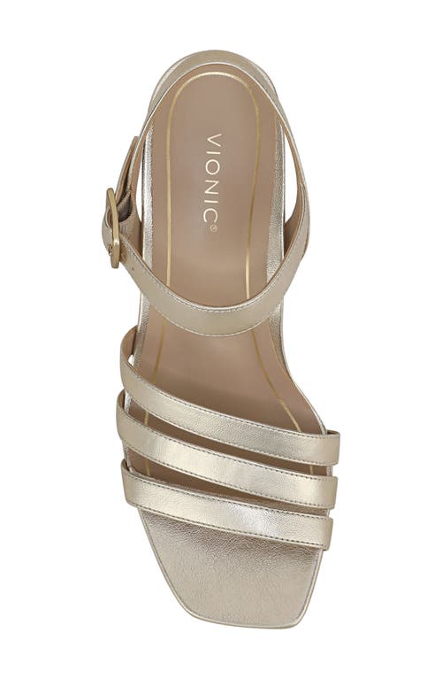 Vionic Nora Ankle Strap Sandal In Gold