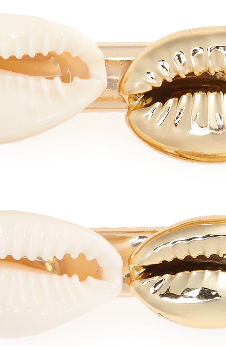 BP. 2-Pack Cowrie Shell Hair Clips, Alternate, color, 