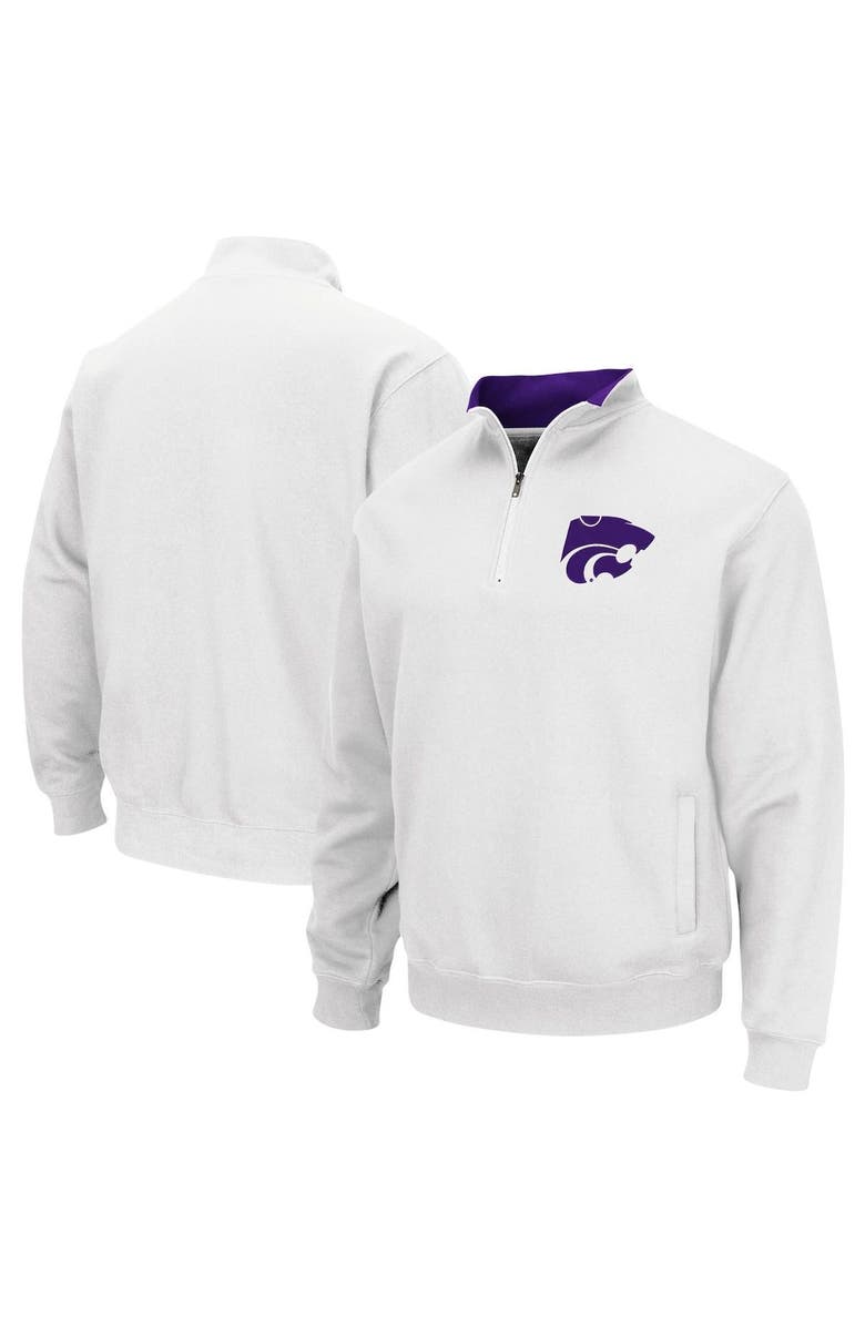 COLOSSEUM Men's Colosseum White Kansas State Wildcats Tortugas Logo Quarter-Zip Jacket, Alternate, color, White