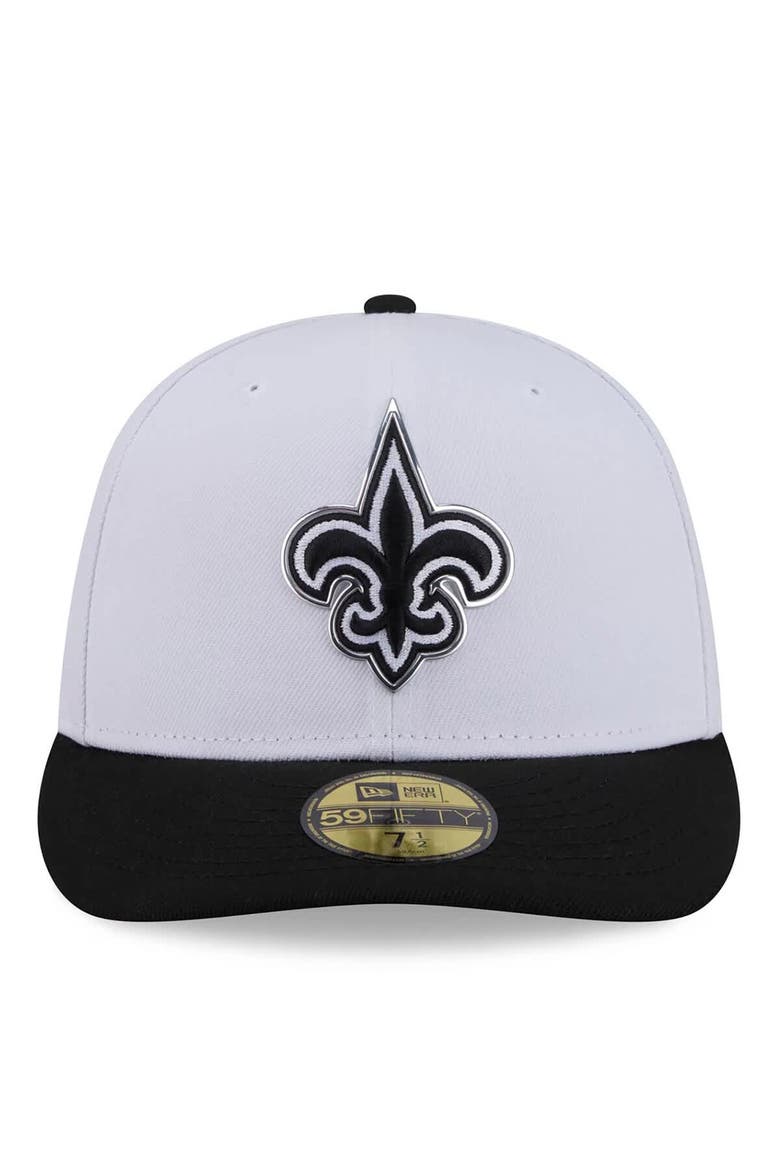 Men's New Era  White/Black New Orleans Saints 2026 NFL Draft Pre-Curved 59FIFTY Fitted Hat, Alternate, color, White