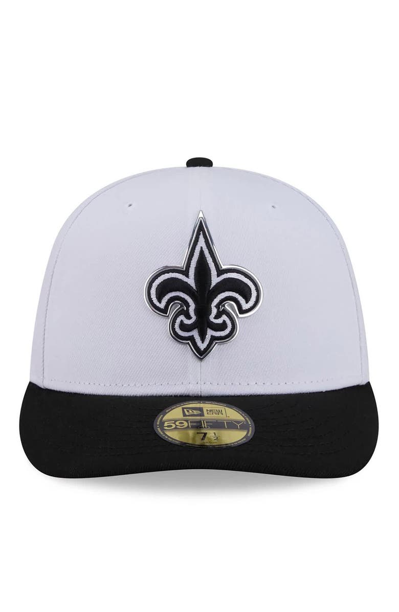New Era Men's New Era  White/Black New Orleans Saints 2026 NFL Draft Pre-Curved 59FIFTY Fitted Hat, Alternate, color, White