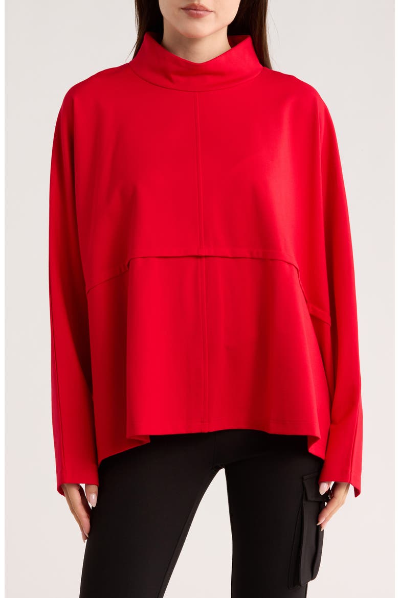 Oversized Sweatshirt, Main, color, RED