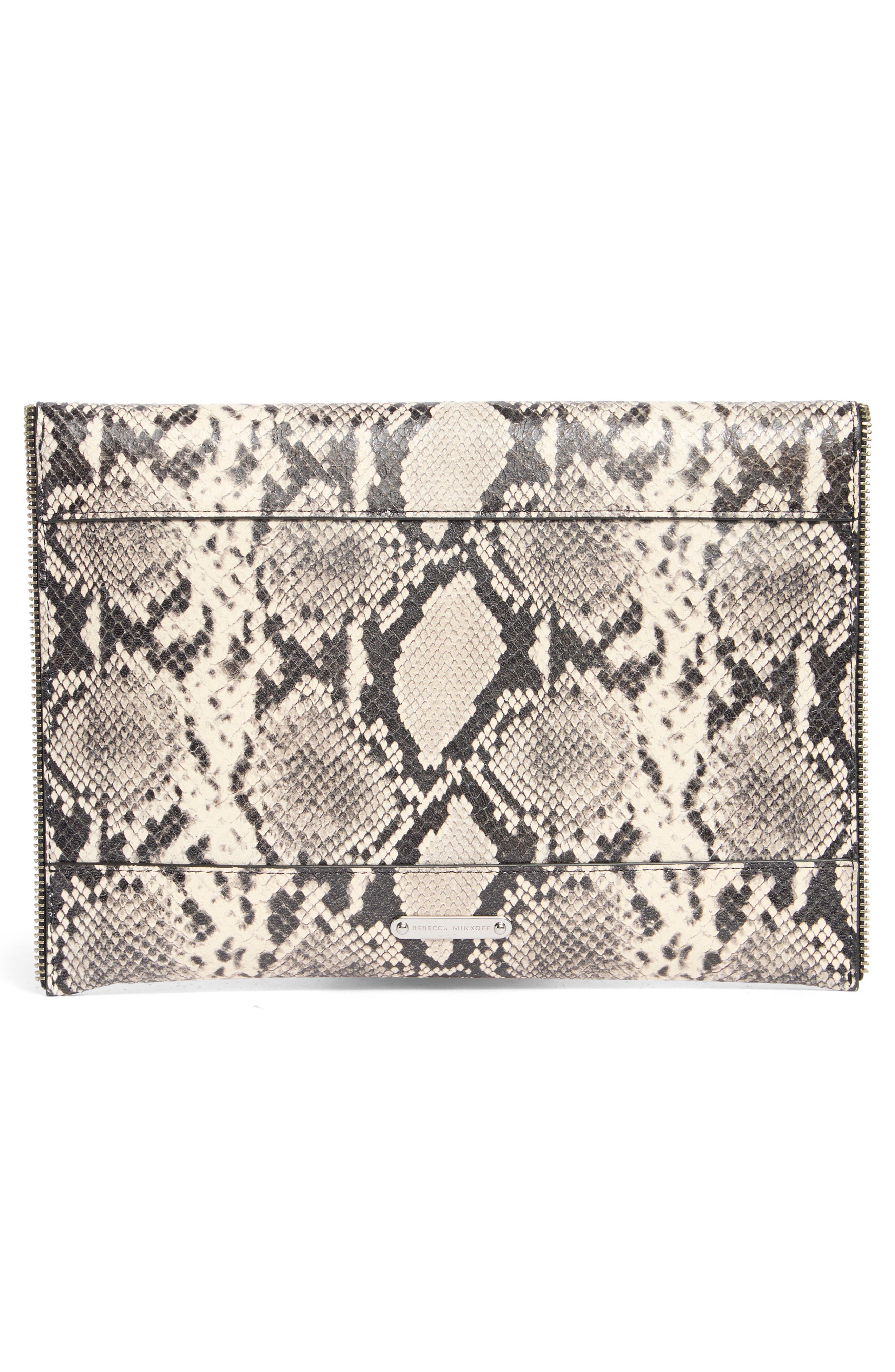 Rebecca Minkoff Leo Leather Envelope Clutch, Alternate, color, 