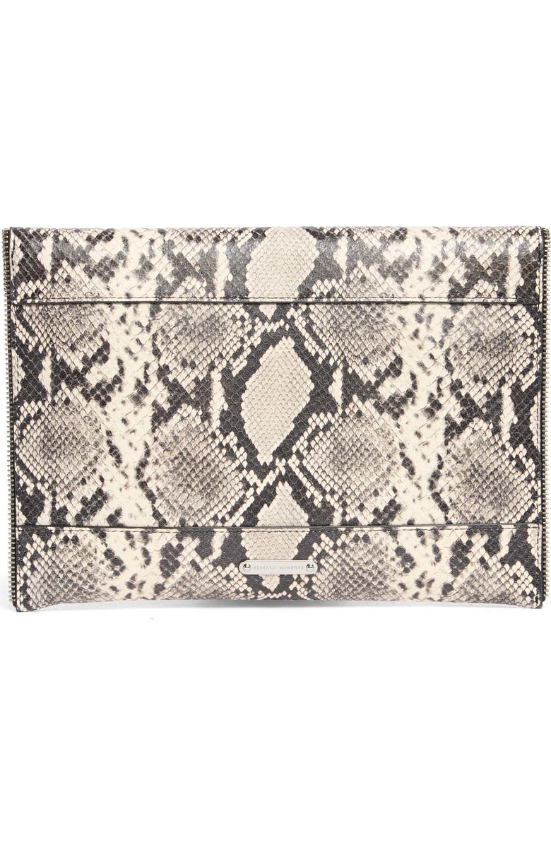 Rebecca Minkoff Leo Leather Envelope Clutch, Alternate, color,
