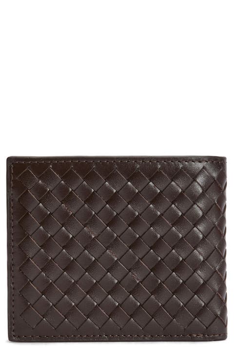 Farne RFID Woven Leather Bifold Wallet