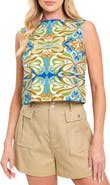FLYING TOMATO Geometric Printed Cropped Top