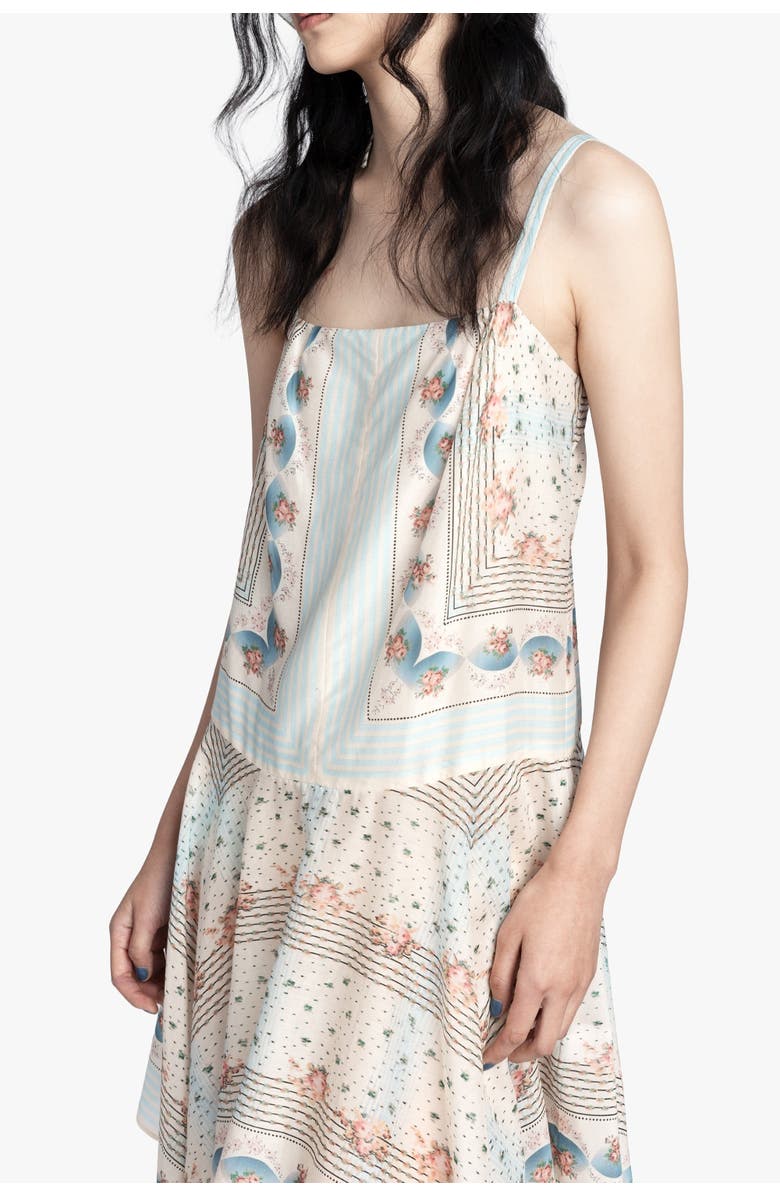 Anna Sui Heritage Scarf Print  Dress, Alternate, color, Sky Blue