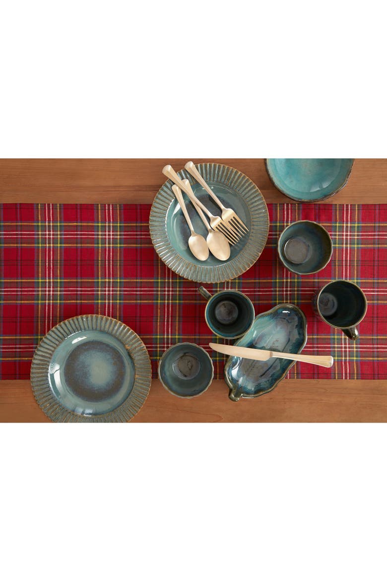 Linen Table Runner - Classic Tartan Plaid, Alternate, color, Red