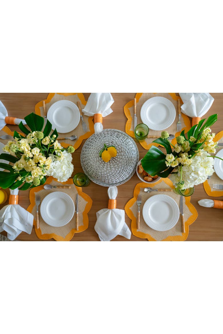 Buriti Petal Placemat, Alternate, color, Yellow