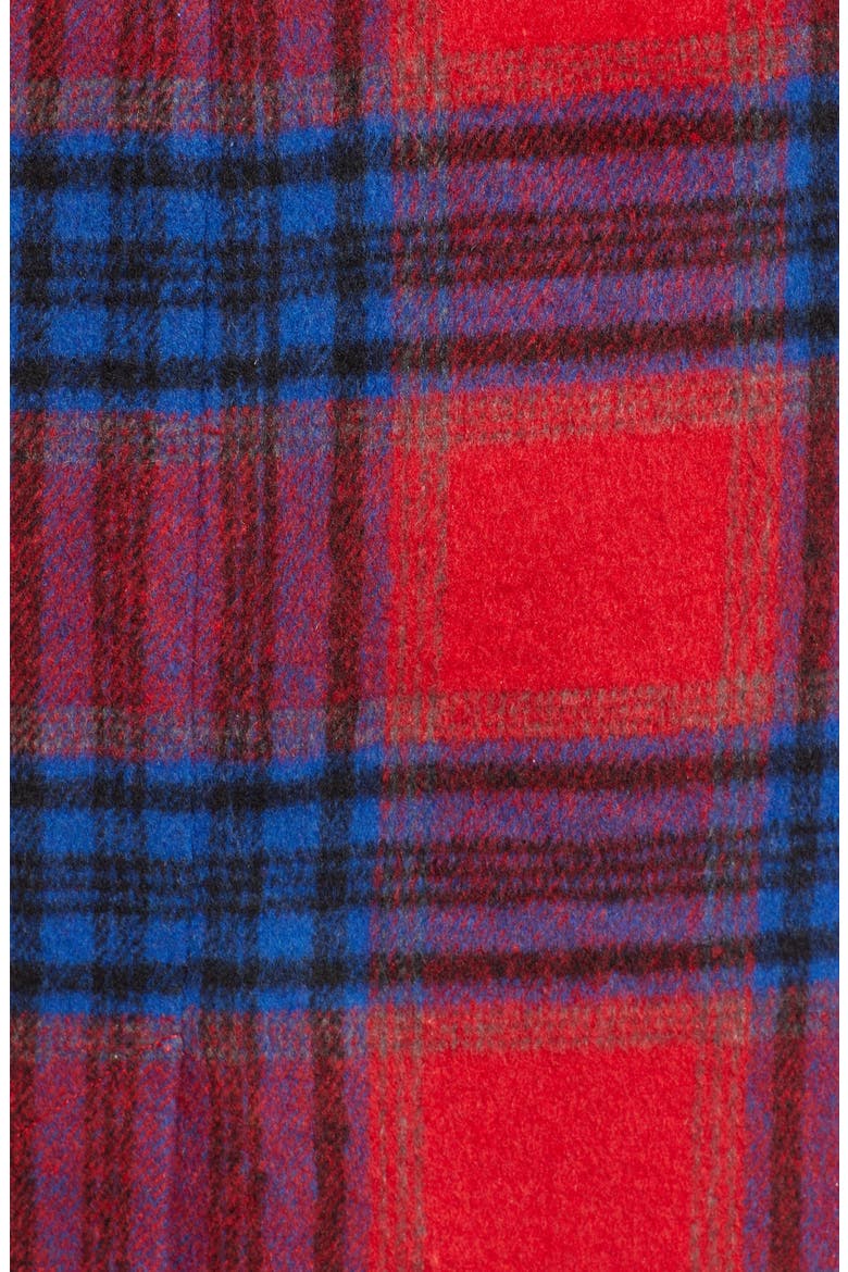 Plaid Double Breasted Coat, Alternate, color, RED CHINOISE RITA PLAID