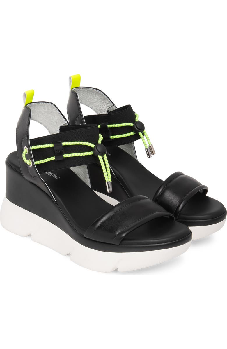 NeroGiardini Platform Wedge Sandal, Main, color, Black
