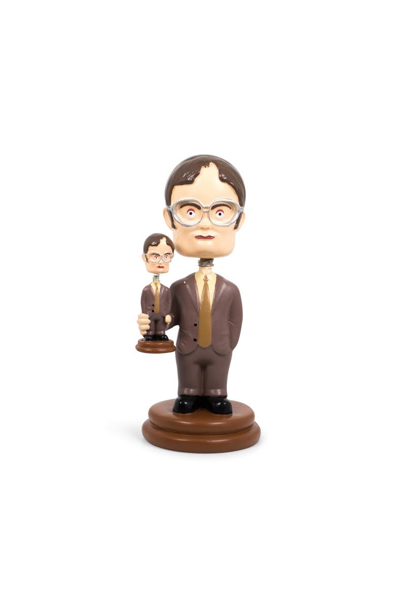 Toynk The Office Double Dwight Bobblehead Collectible Figure | 5 Inches Tall, Main, color, Brown