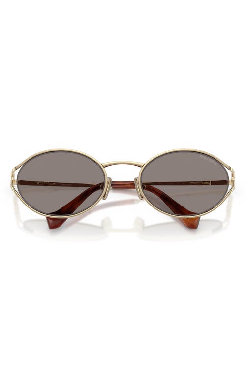 Miu Miu 54mm Oval Sunglasses In Metallic