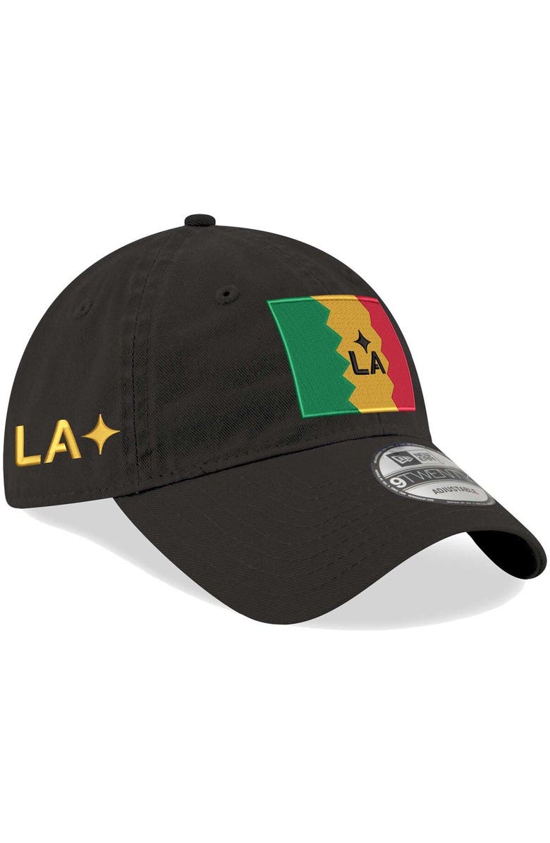 New Era Men's New Era Black LA Galaxy Jersey Hook 9TWENTY Adjustable Hat, Main, color, Black