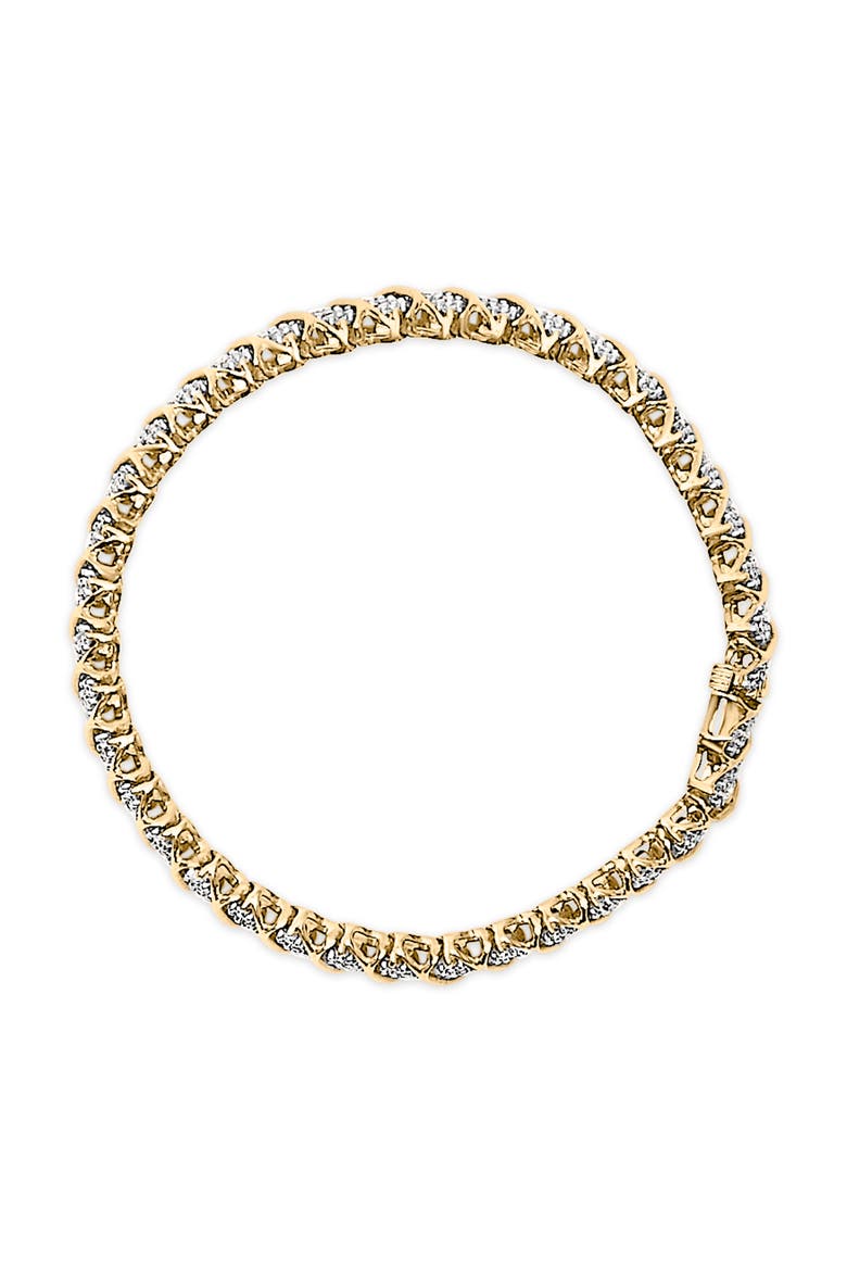 10K Yellow Gold 3.0 Cttw Diamond S-Link Bracelet, Alternate, color, Yellow Gold