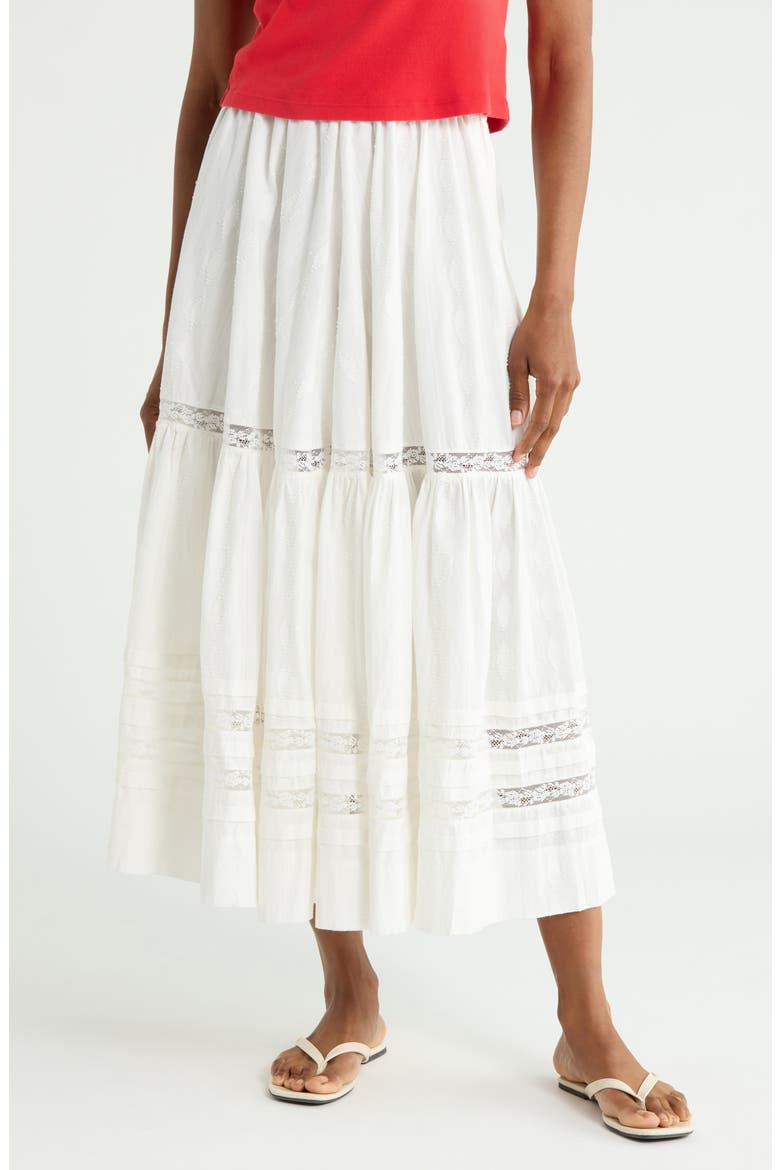 The Laced Up Maxi Skirt, Main, color, WHERE THE WILDFLOWERS GROW