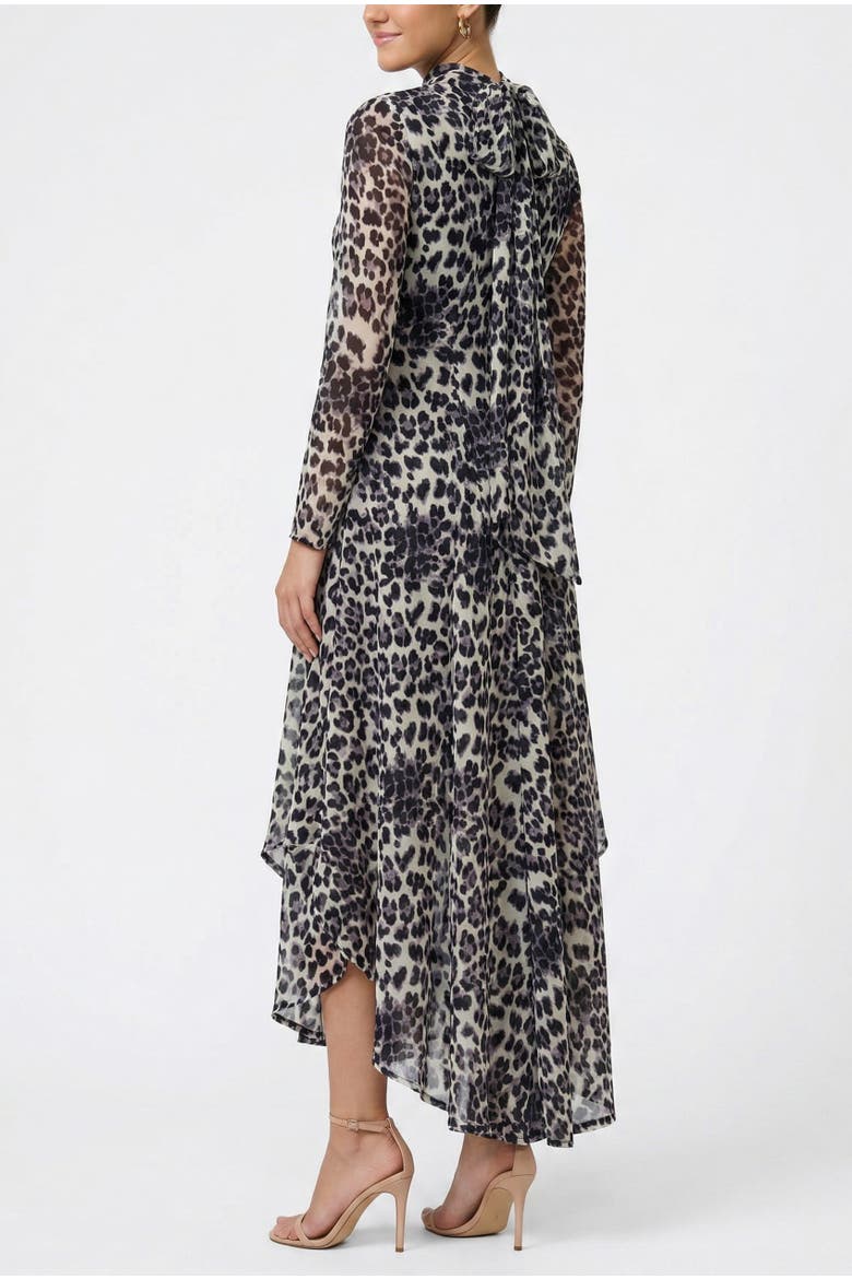 Beatrice Mesh High Neck Maxi Dress, Alternate, color, White