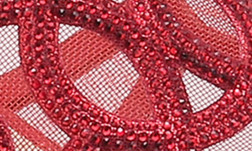 Lady Couture Fab Rhinestone Slide Flat In Red