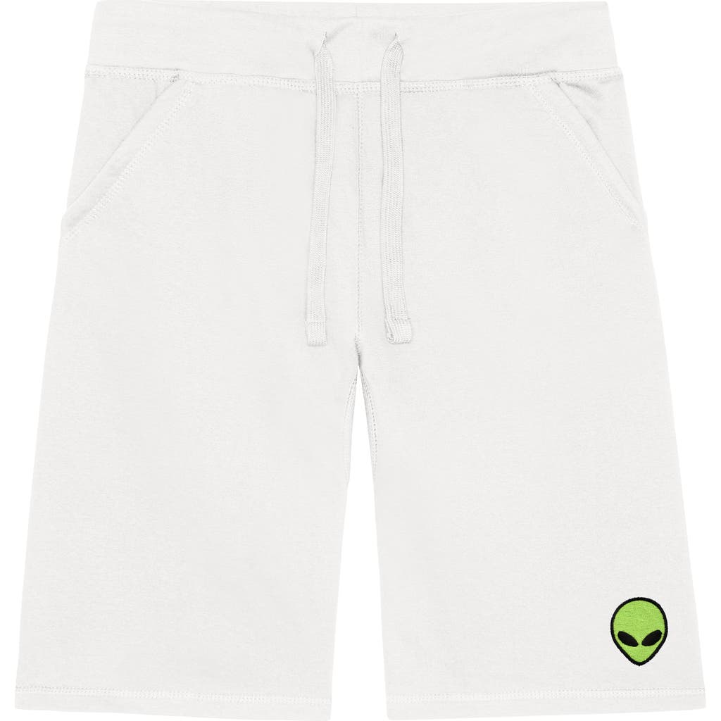 Dalix Mens Alien Midweight Fleece Short In White