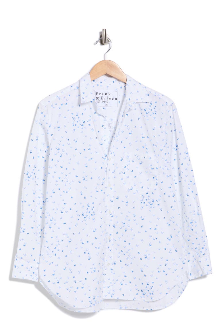 Relaxed Fit Cotton Button-Up Shirt, Alternate, color, BUTTERFLIES