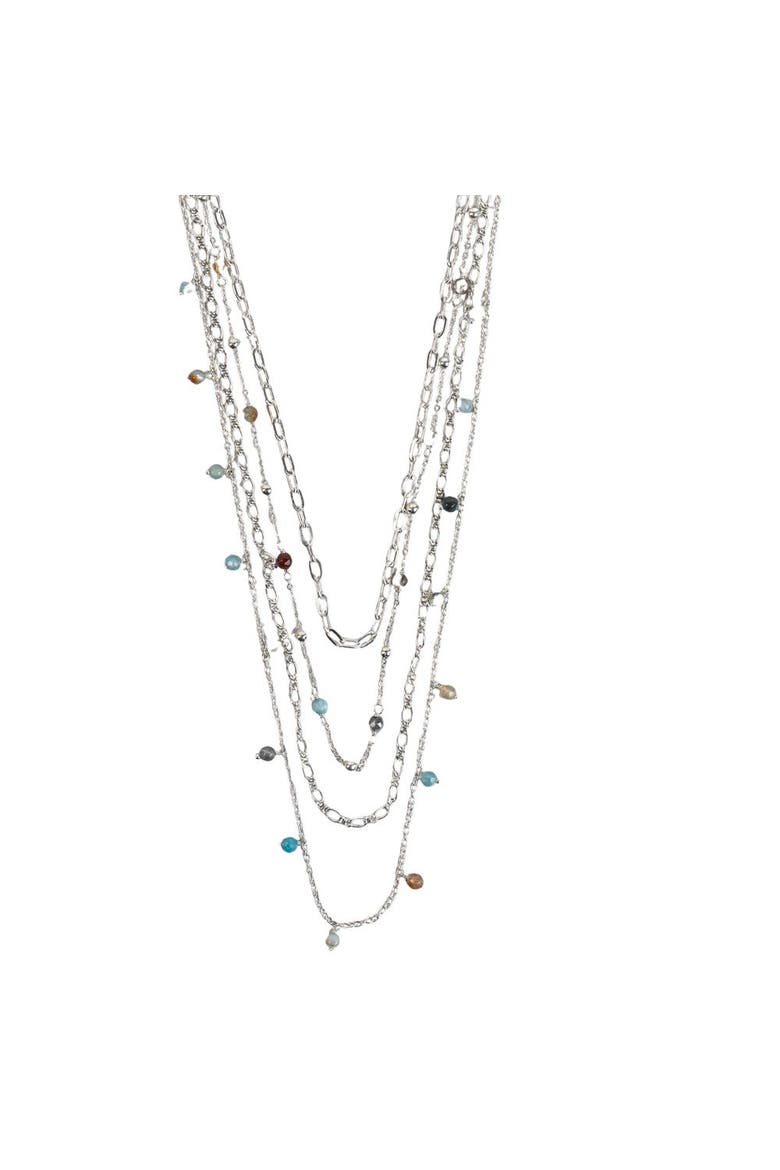 Nanda Layered Beaded Necklace, Main, color, Multi Color