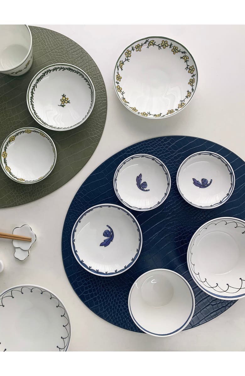 Twig New York Heritage Blue Bird Assorted Set of 3 Canape Dishes, Alternate, color, Multi