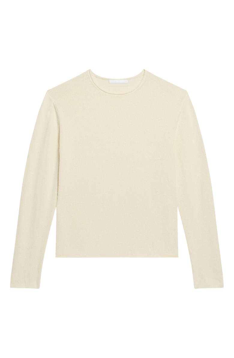 Helmut Lang Long Sleeve Textured T-Shirt, Main, color, Ivory