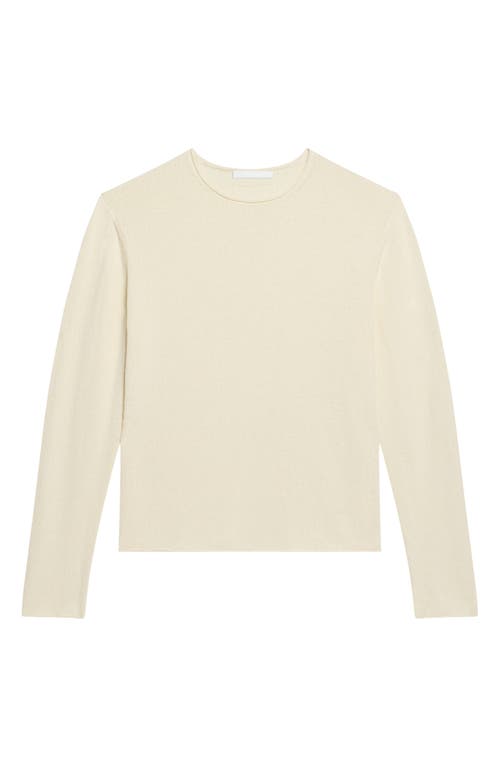 Helmut Lang Long Sleeve Textured T-Shirt in Ivory at Nordstrom, Size Small
