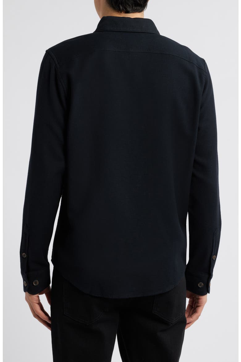 Double Cloth Button-Up Shirt, Alternate, color, TRUE BLACK