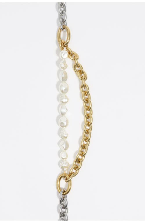 Bimba Y Lola Two-tone Double-layer Chain Necklace In Gold