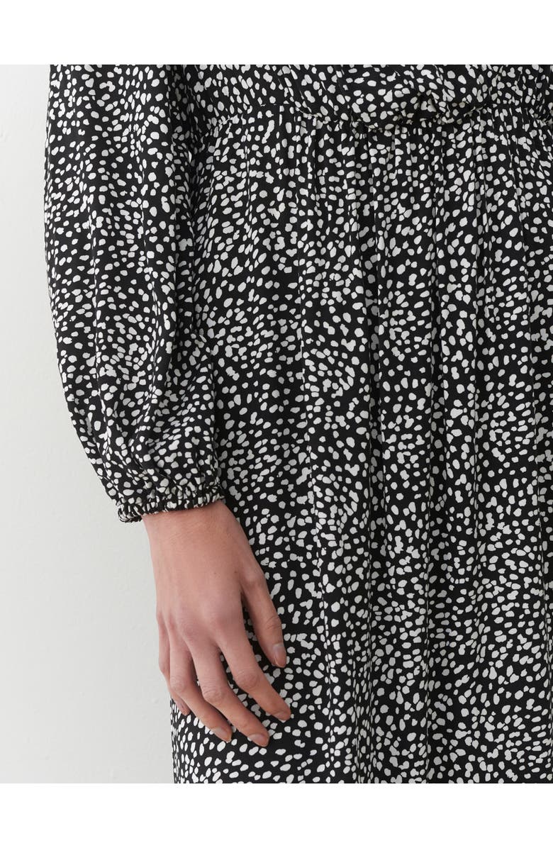Finery London Suzie Animal Print Midi Dress, Alternate, color, Black Dot