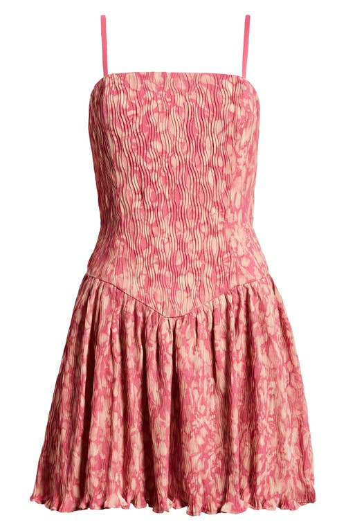Shop Hutch Pleated Sleeveless Dress In Fuchsia