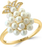 EFFY Diamond & Freshwater Pearl Ring