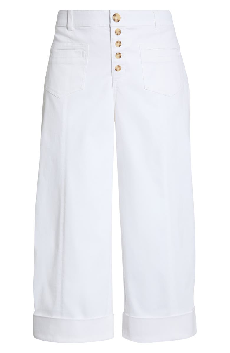Wit & Wisdom 'Ab'Solution Skyrise Exposed Button Cuffed Wide Leg Twill Pants, Main, color, 