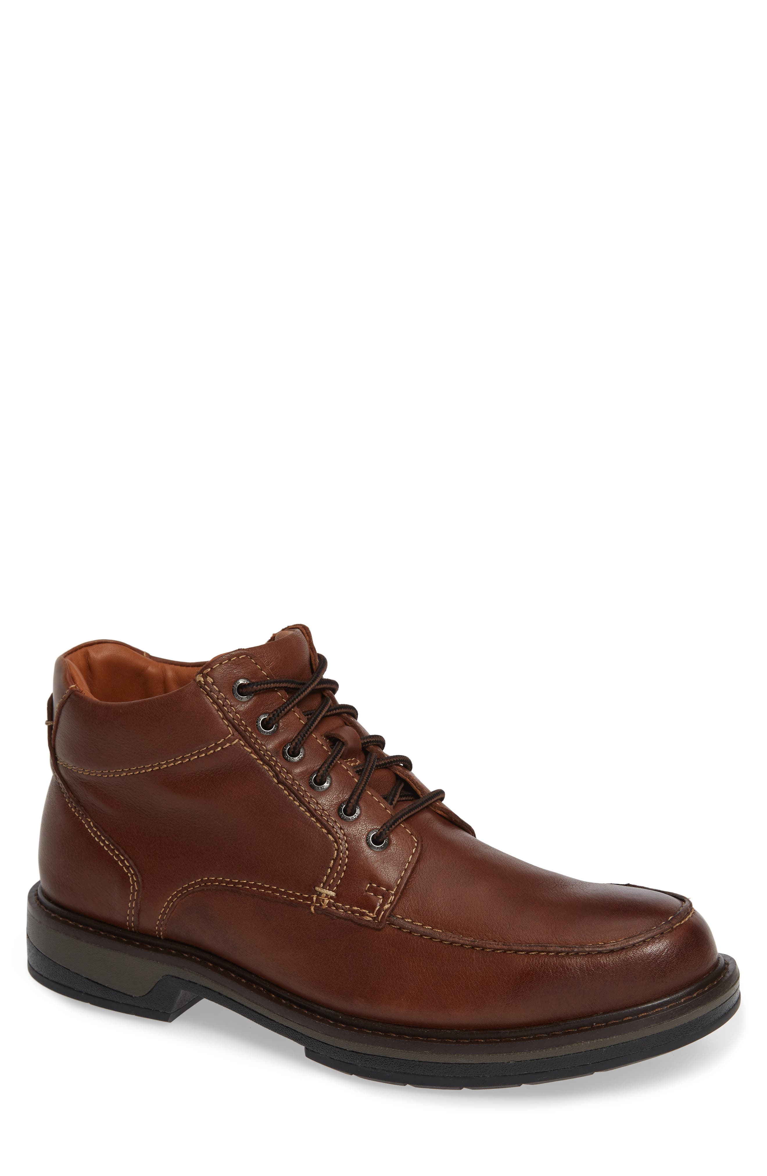Rutledge Waterproof Moc Toe Boot, Main, color, TAN LEATHER