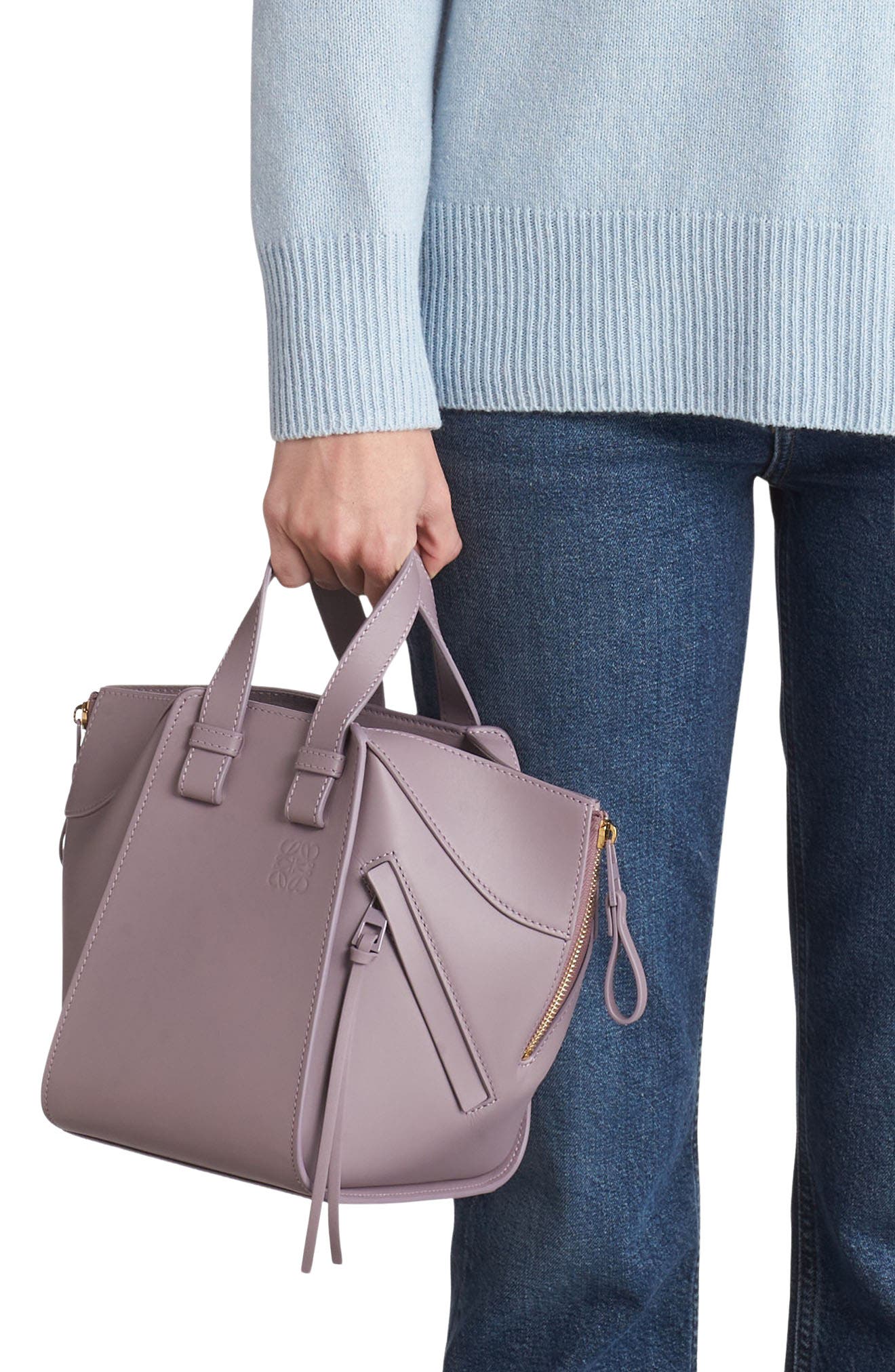 Loewe Compact Hammock Satin Calfskin Handbag, Alternate, color, 