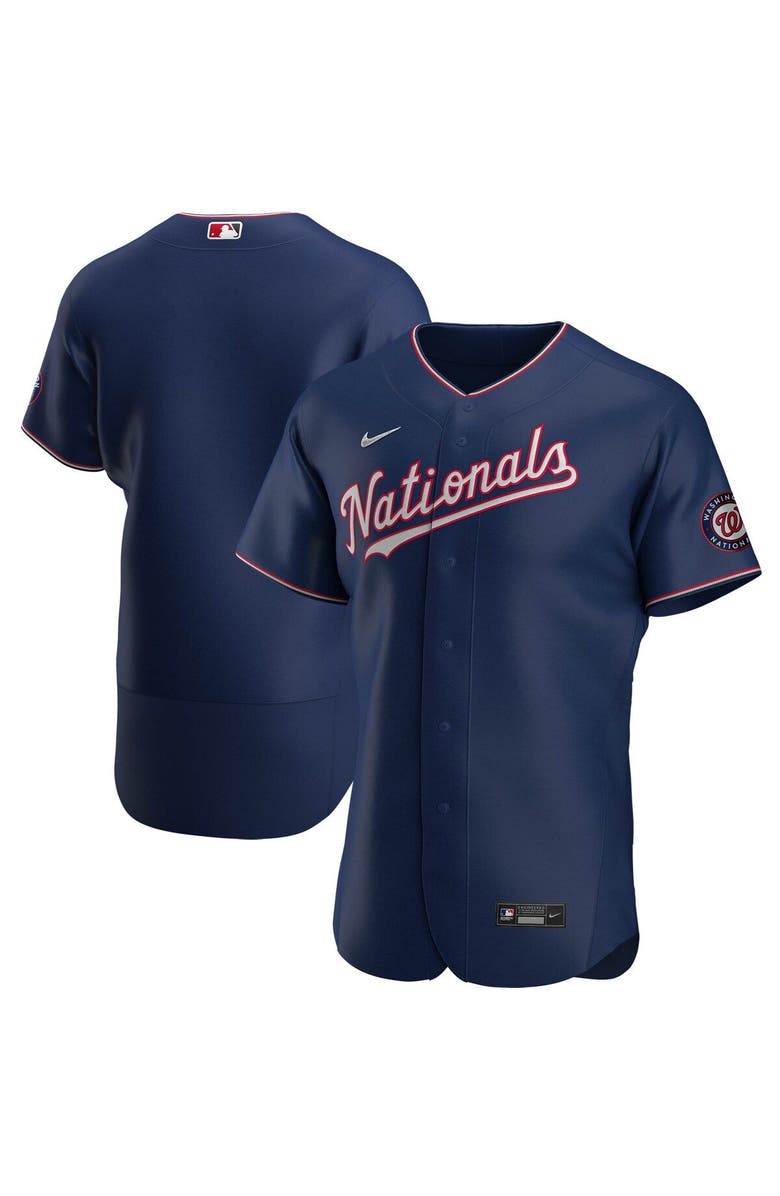 Nike Men's Nike Navy Washington Nationals Alternate Authentic Team Jersey, Main, color,