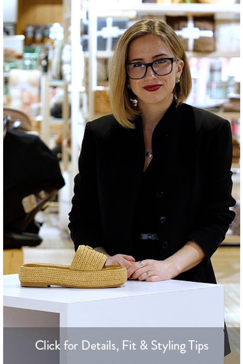 Sculpted C Raffia Flatform Slide Sandal video