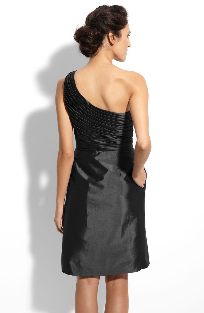 Monique Lhuillier Bridesmaids ML Monique Lhuillier Bridesmaids One Shoulder Taffeta Dress, Alternate, color,