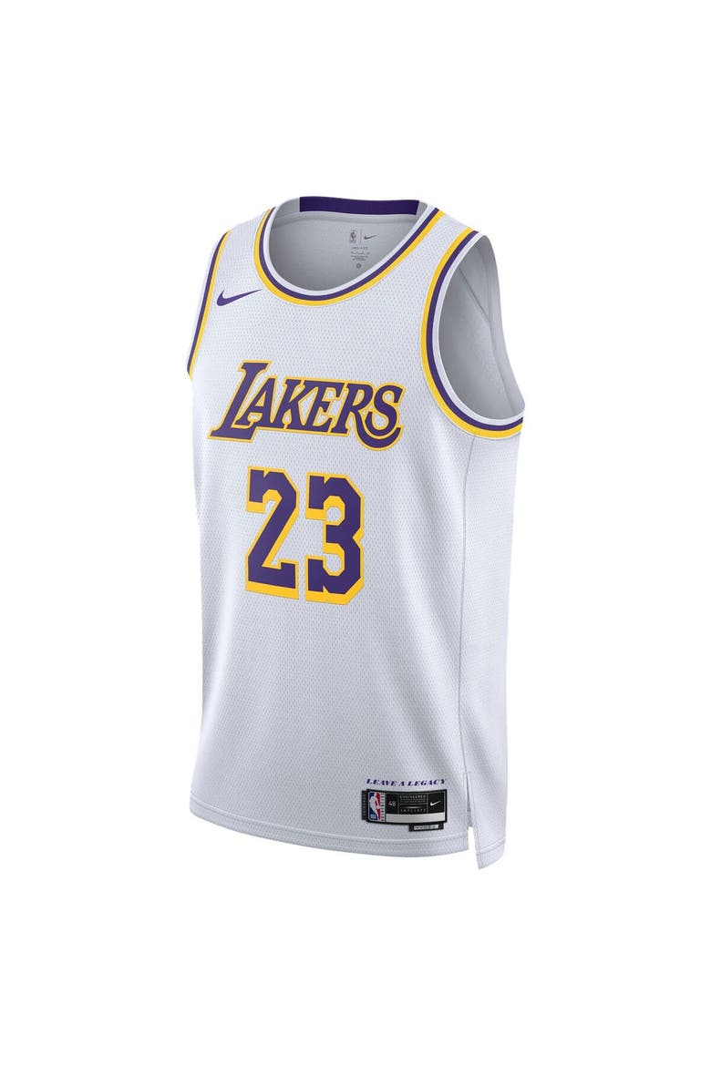 Unisex Nike LeBron James White Los Angeles Lakers Swingman Jersey - Association Edition, Alternate, color, White